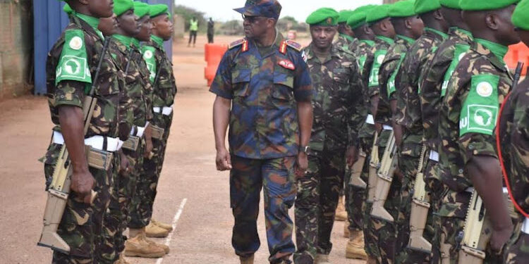 CDF Gen Ogolla holds talks with KDF troops in Somalia