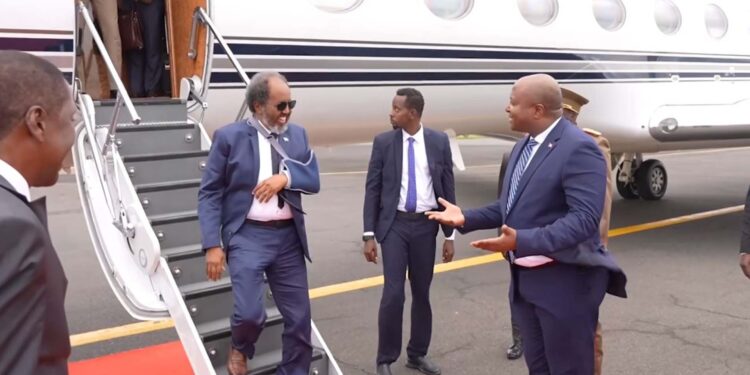 Somalia’s president arrives in Burundi for talks on EAC membership