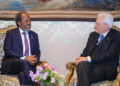 Sawirro: Maxay ka wada-hadleen madaxweyne Xasan iyo dhiggiisa Talyaaniga?