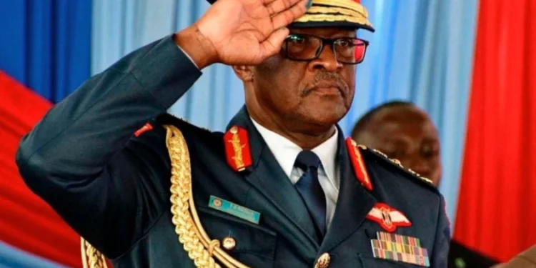 Kenyan Chief of Defence Forces Francis Ogolla is lifeless
