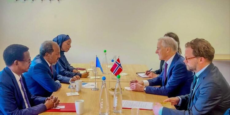 Somali president Hassan Sheikh meets with Norway’s PM in Oslo
