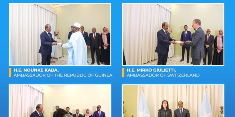 Madaxweyne xasan Sheekh oo waraaqaha aqoonsiga ka guddoomay safiiro cusub