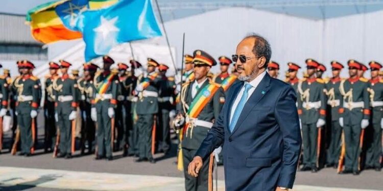 Somali President receives heat welcome as he lands in Addis Ababa, Ethiopia