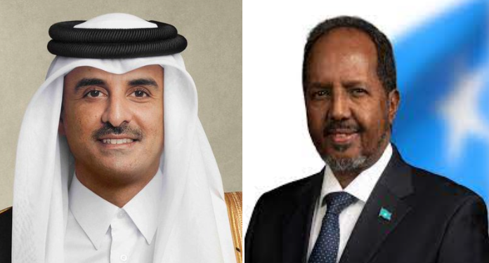 Amiirka Qatar iyo Madaxweynaha Soomaaliya oo kawada hadlay Xiriirka Labada Dal