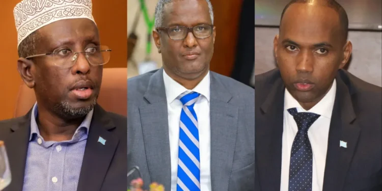 Shiikh Shariif, Xasan Khayre iyo Cabdiraxmaan Cabdishakuur oo so dhaweeyay gogoshii Wadatashi ee Madaxweyne Xasan Shiikh – Puntland Publish